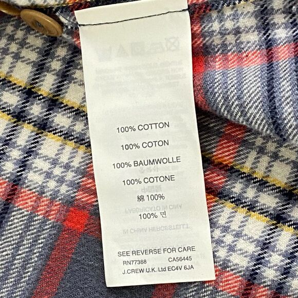 J. Crew Boyfriend Plaid Flannel Button Down Shirt Women's Size 00 - Picture 4 of 6